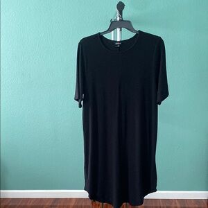 Torrid Black T-Shirt Midi Dress Size 3 Plus Size Soft Stretch Knit Casual LBD